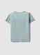 T-shirt in puro cotone azzurra da bimbo regular fit con taschino_1