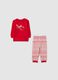 Pigiama natalizio multicolor da neonata in puro cotone regular fit_0