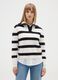 White jumper with black stripes and collar_0