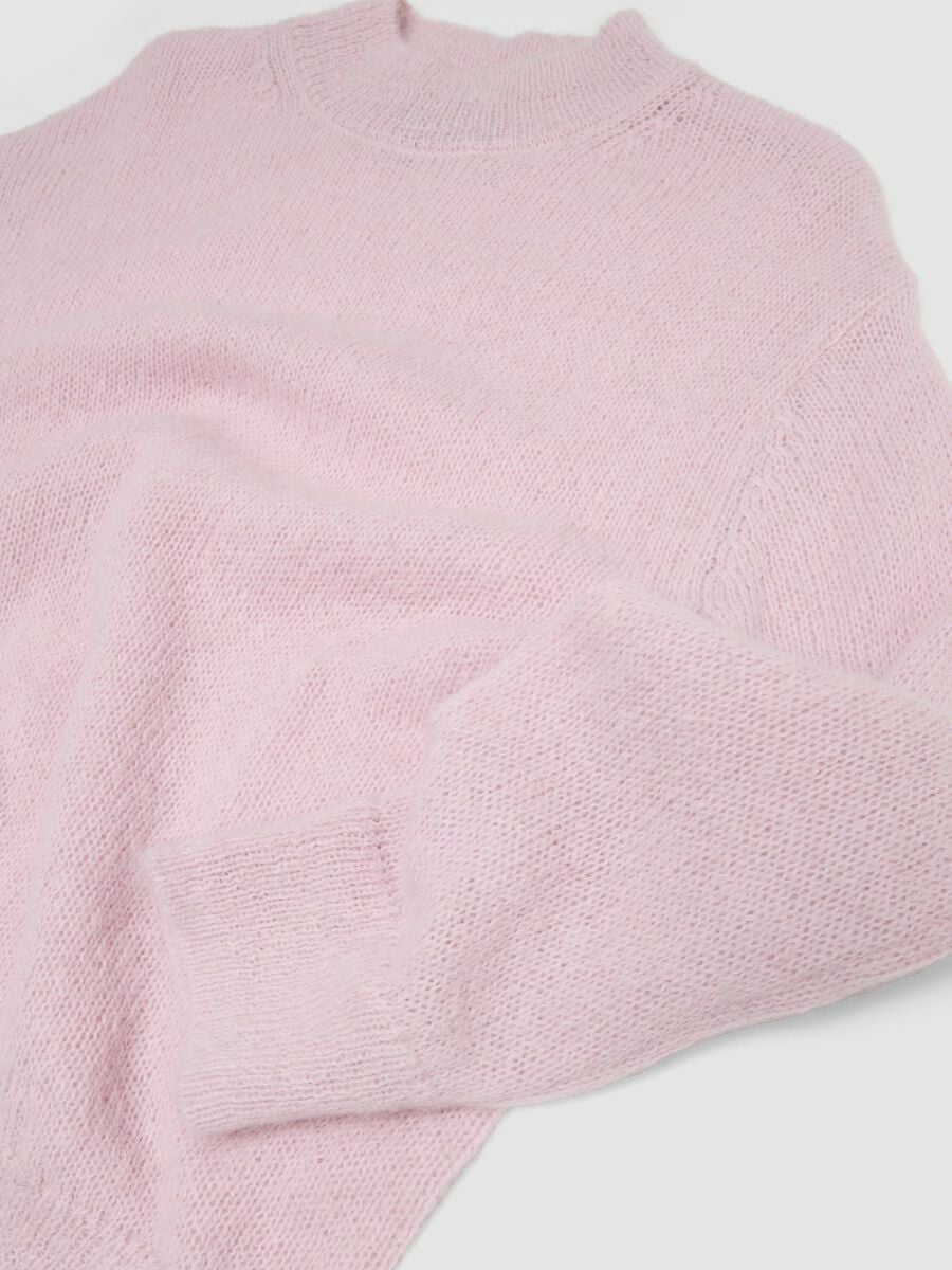 Mohair Crew Neck Light Pink_3
