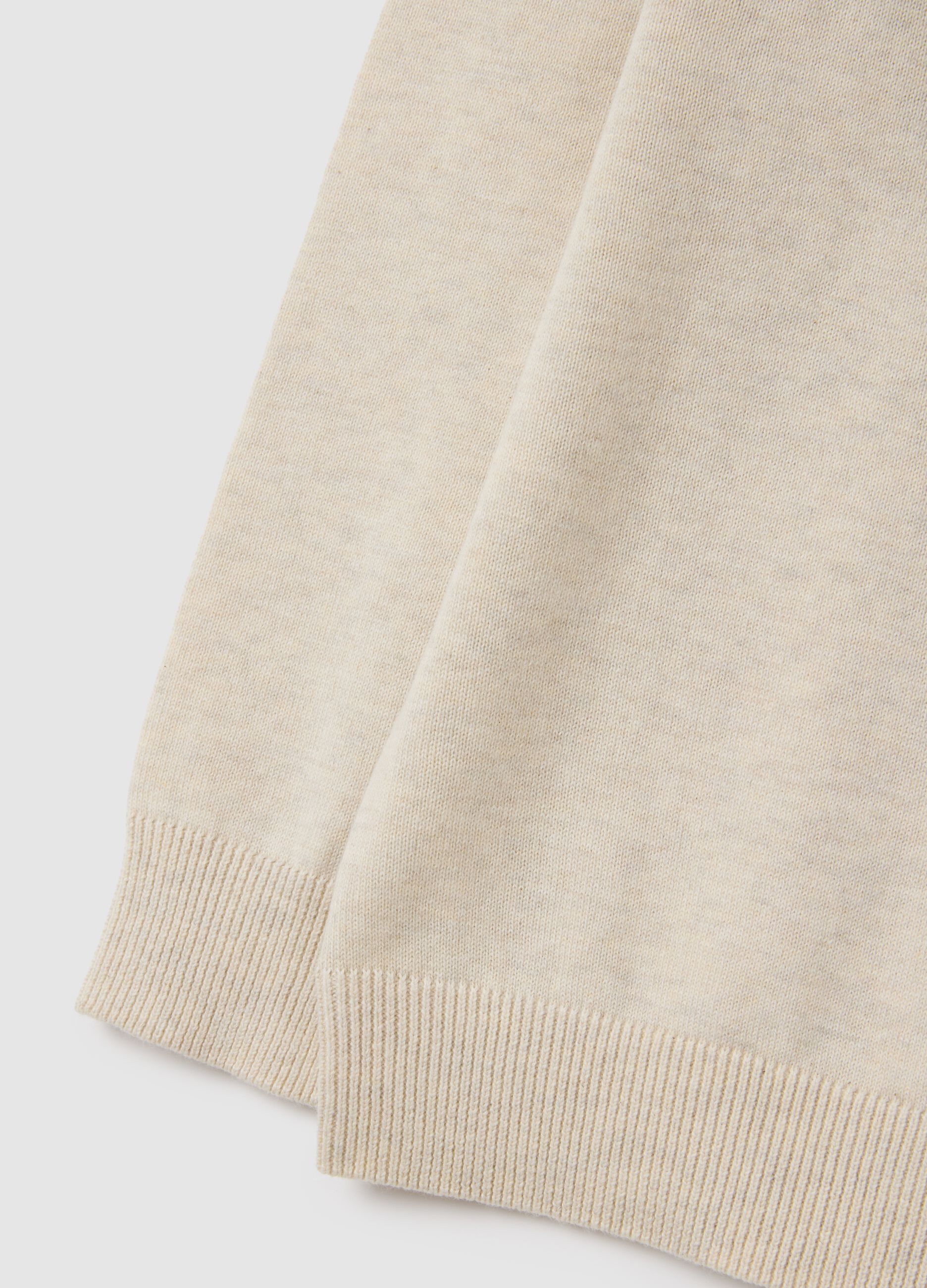 Beige regular fit cotton jumper for children