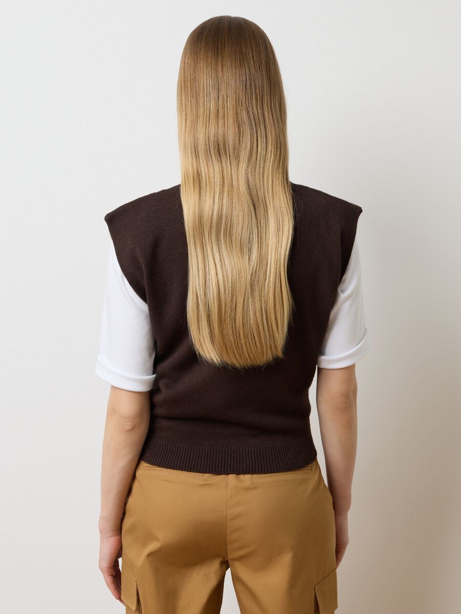 Gilet marrone regular fit_2