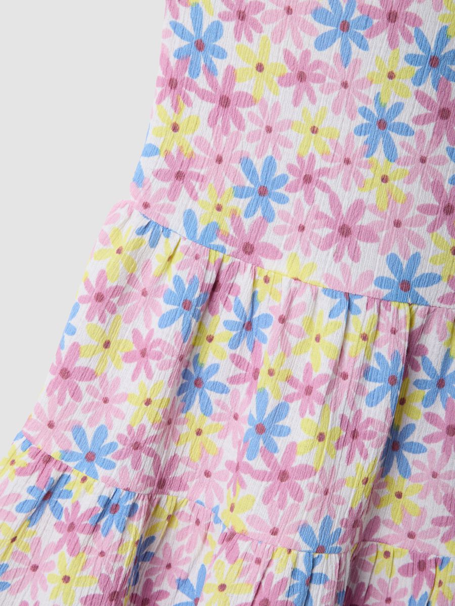 Pink stretch-fabric dress with ruffles_3