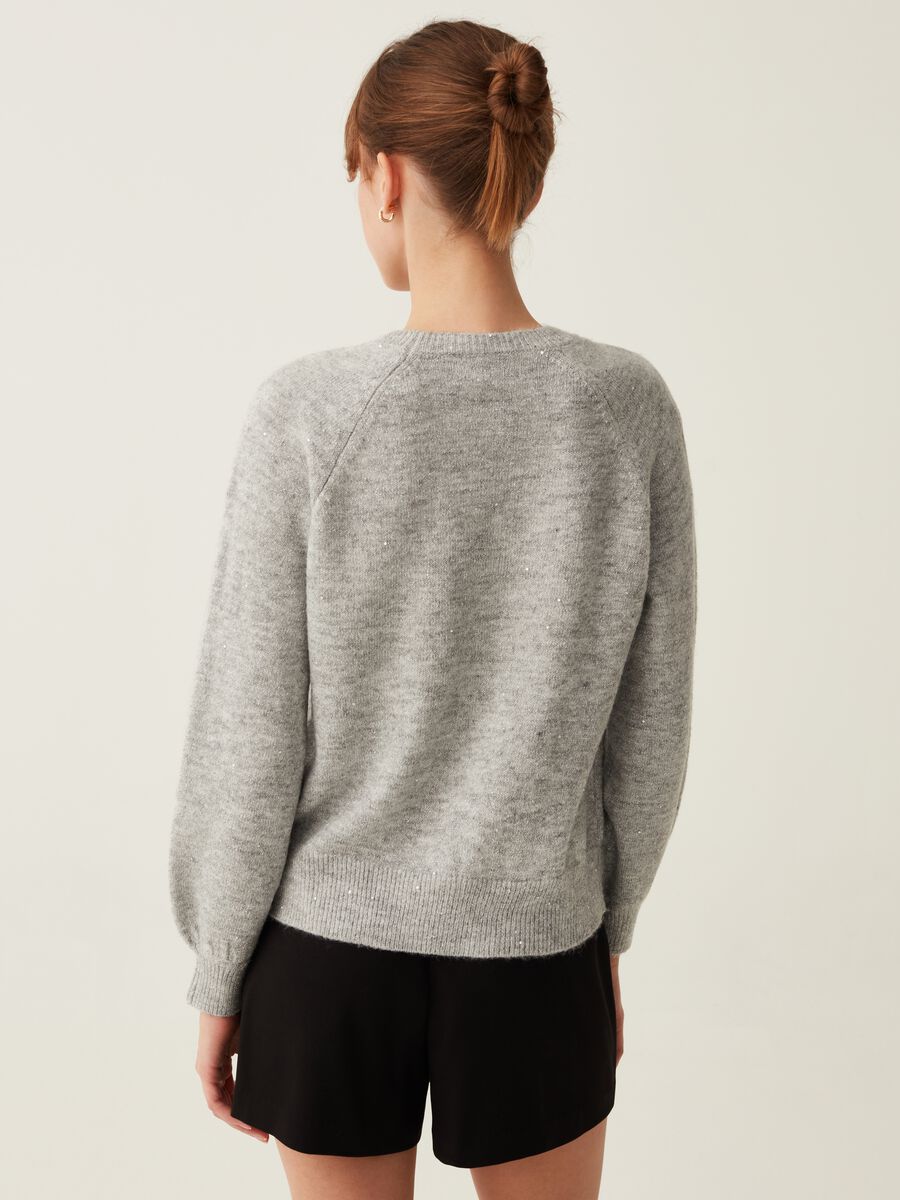 Pullover in lurex con micro paillettes_2