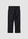 Blue linen-blend cotton trousers_1