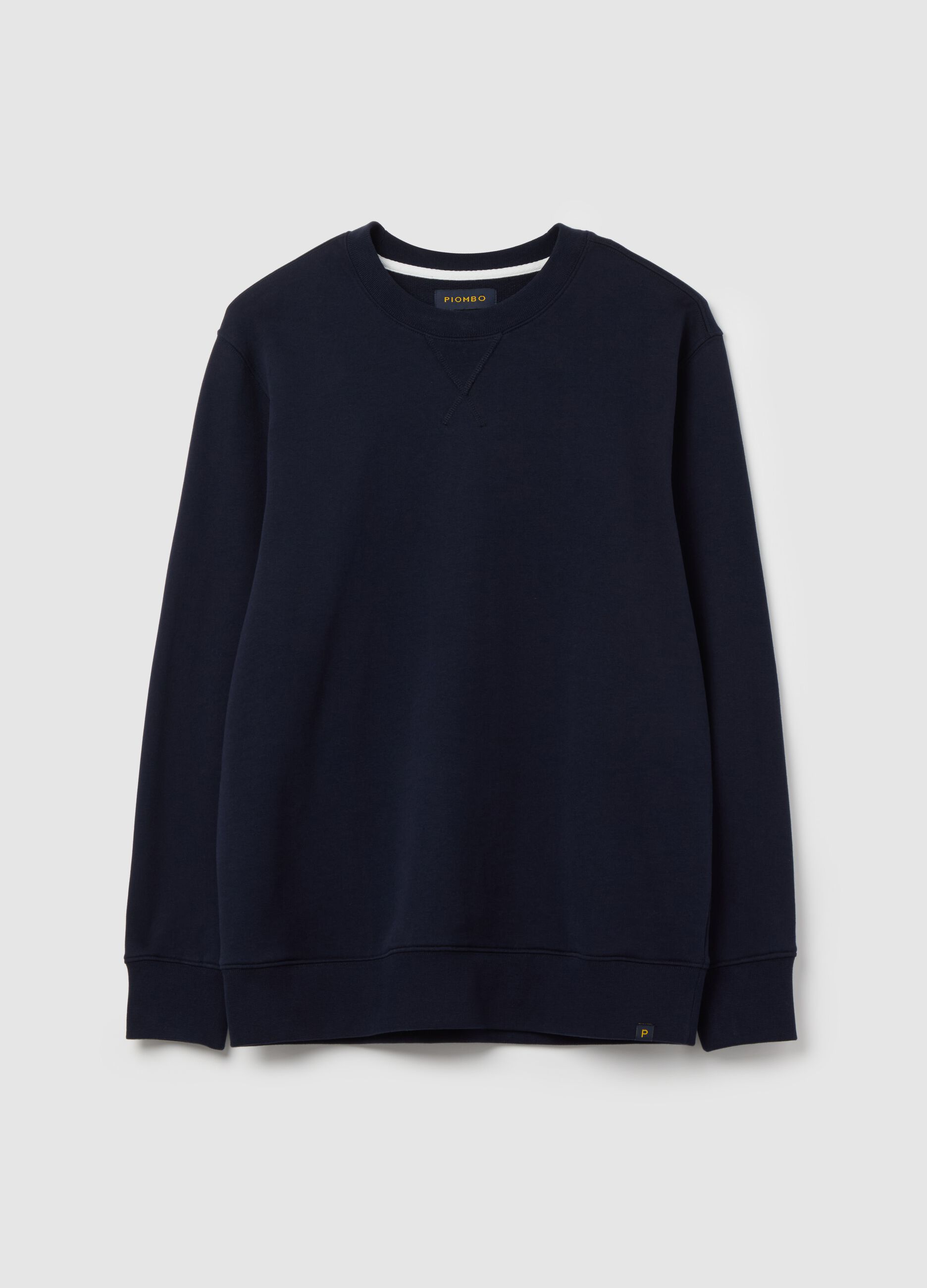 Sweatshirt with round neck and stitched detail