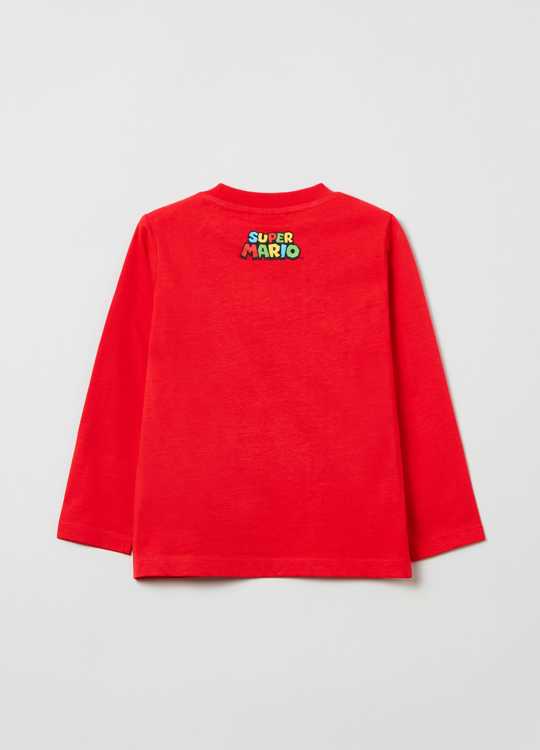 T-shirt with long sleeves and Super Mario print