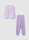 Lilac Pyjamas with Unicorn and Floral Print_0
