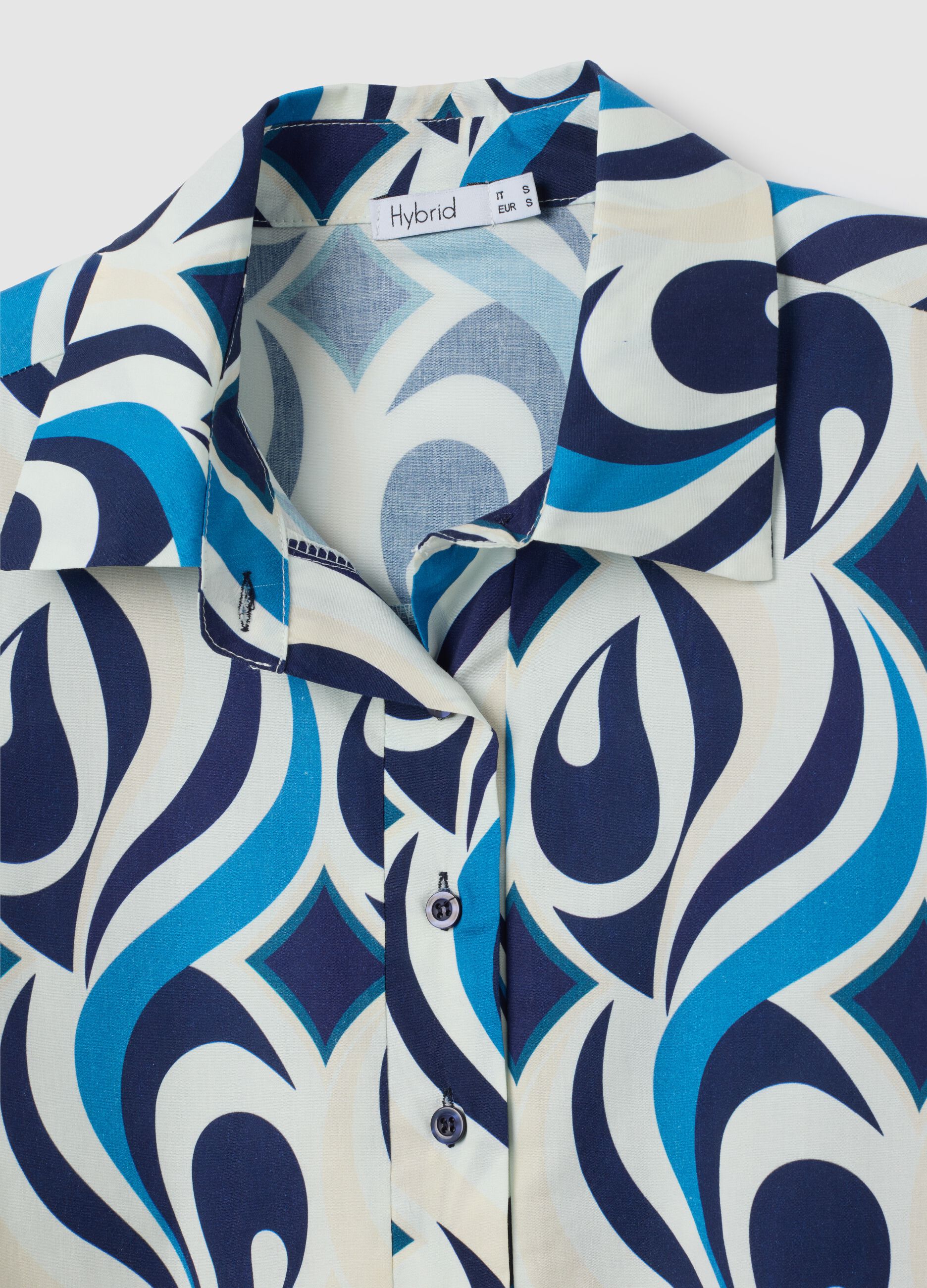 Abito lungo da donna in cotone multicolor regular fit