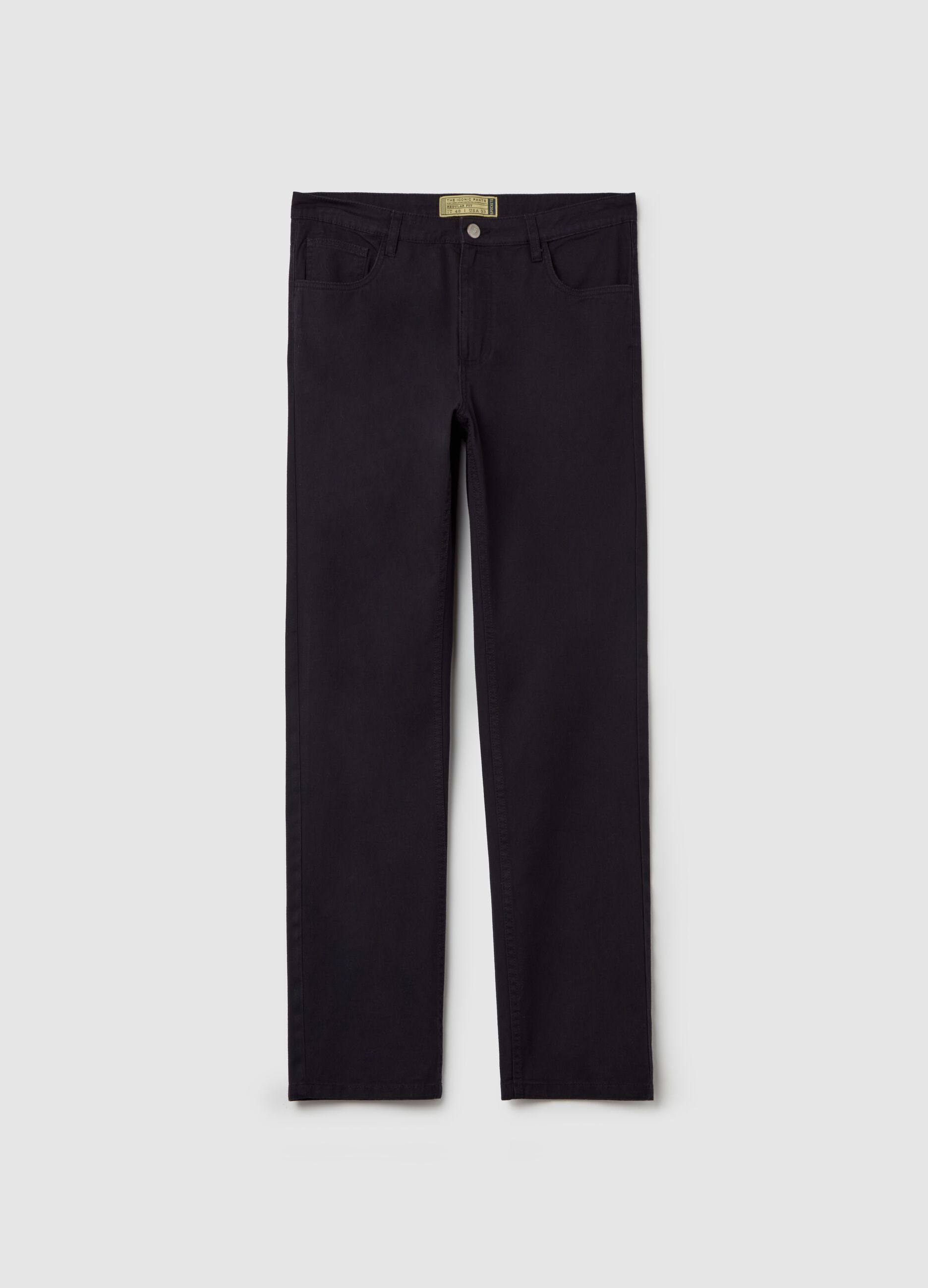 Pantalone regular fit cinque tasche