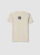 Boys' Beige Pure Cotton T-shirt with Relaxed Fit and Print_4
