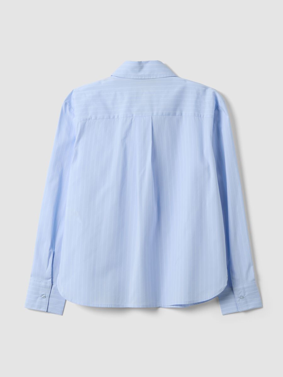Light blue striped stretch cotton shirt, regular fit_6