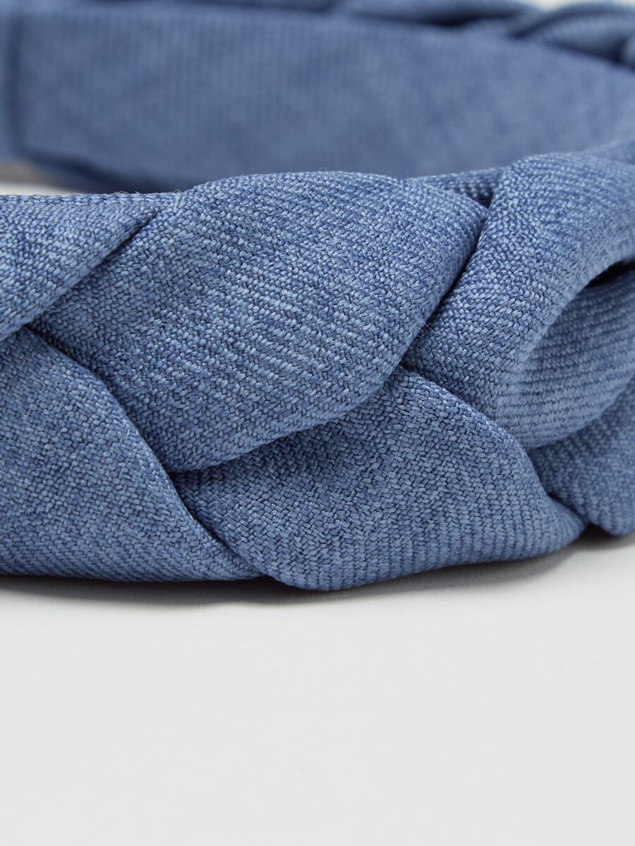 Braided blue Alice band_2