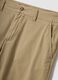 Beige regular-fit pure cotton chino shorts_5