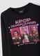 Black pure cotton T-shirt with K-Pop Demon Hunters print_2