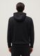 Black regular fit hoodie with front zip collar_2