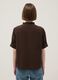 Short-sleeve brown pure cotton regular fit shirt_2