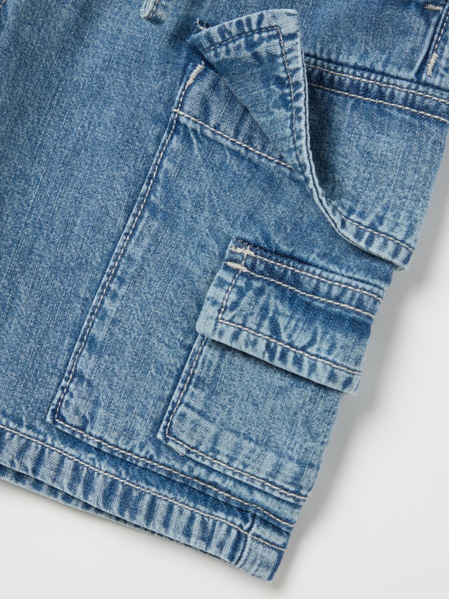 Kids' denim cargo shorts_2