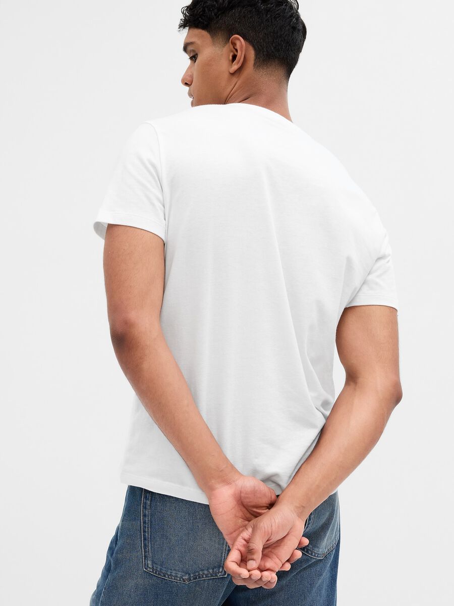 T-shirt in cotone con stampa logo_1