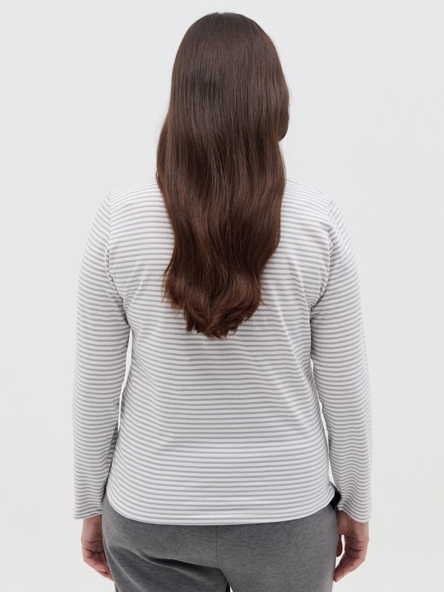 Curvy T-shirt in striped lurex_3