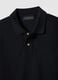 Black pure cotton short sleeve polo shirt regular fit_5