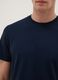 Blue pure cotton regular fit T-shirt_3