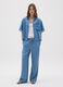 Women's wide blue pure Lyocell trousers_0