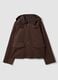 Brown cotton-blend parka jacket with hood and ribbed collar_4