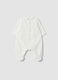 White organic cotton-blend sleepsuit with collar_1