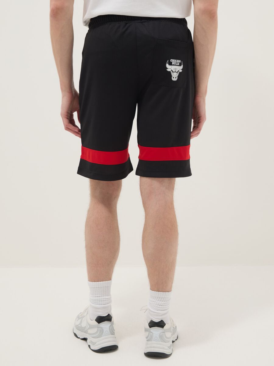 Pantaloncini in puro cotone multicolor con logo Chicago Bulls_2