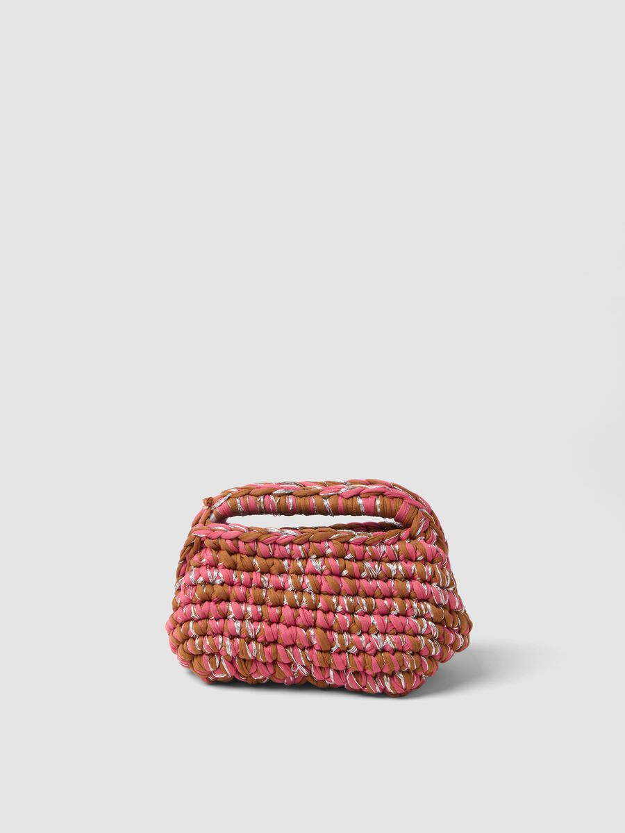 Pochette in misto cotone intrecciato multicolor_0