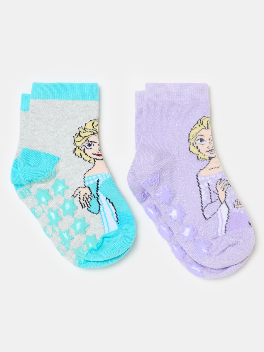 Two-pair pack Elsa slipper socks in organic cotton_0