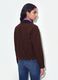 Bomber marrone in puro cotone con colletto a contrasto regular fit_3