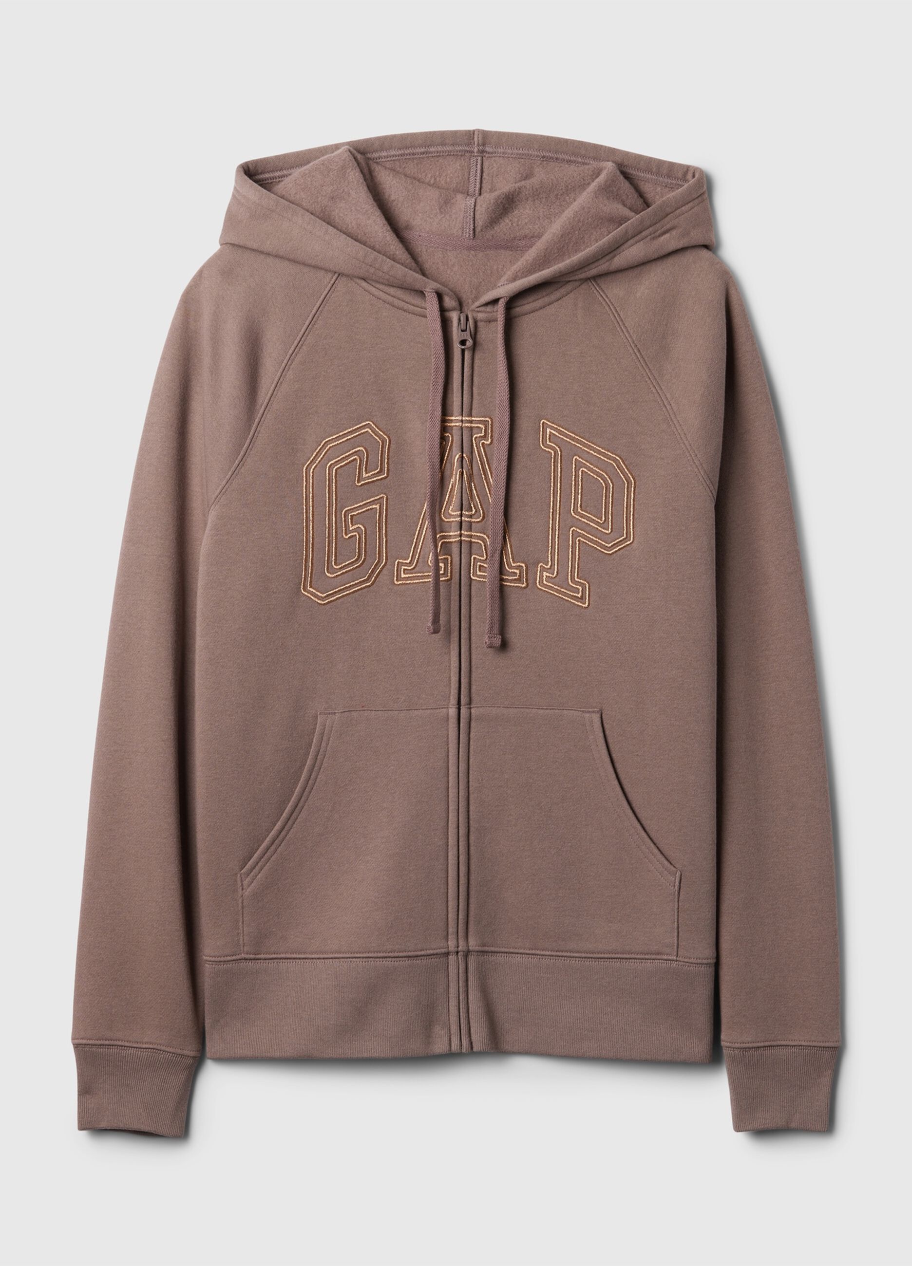 Sweatshirt with hood and logo embroidery