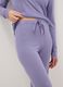 Purple pyjama trousers regular fit with lace details_3