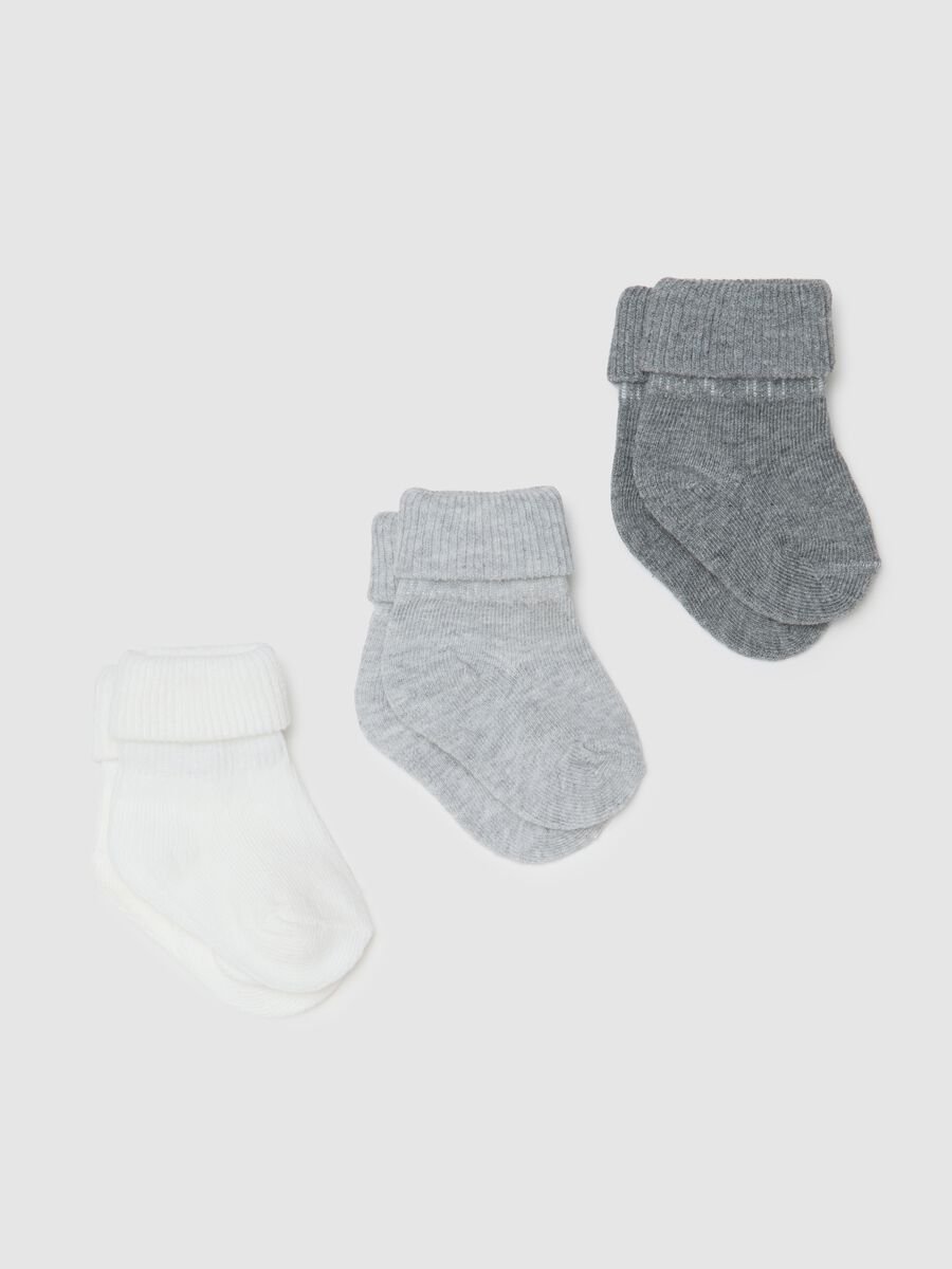 Set tripack calzini da neonato in misto cotone multicolor_0