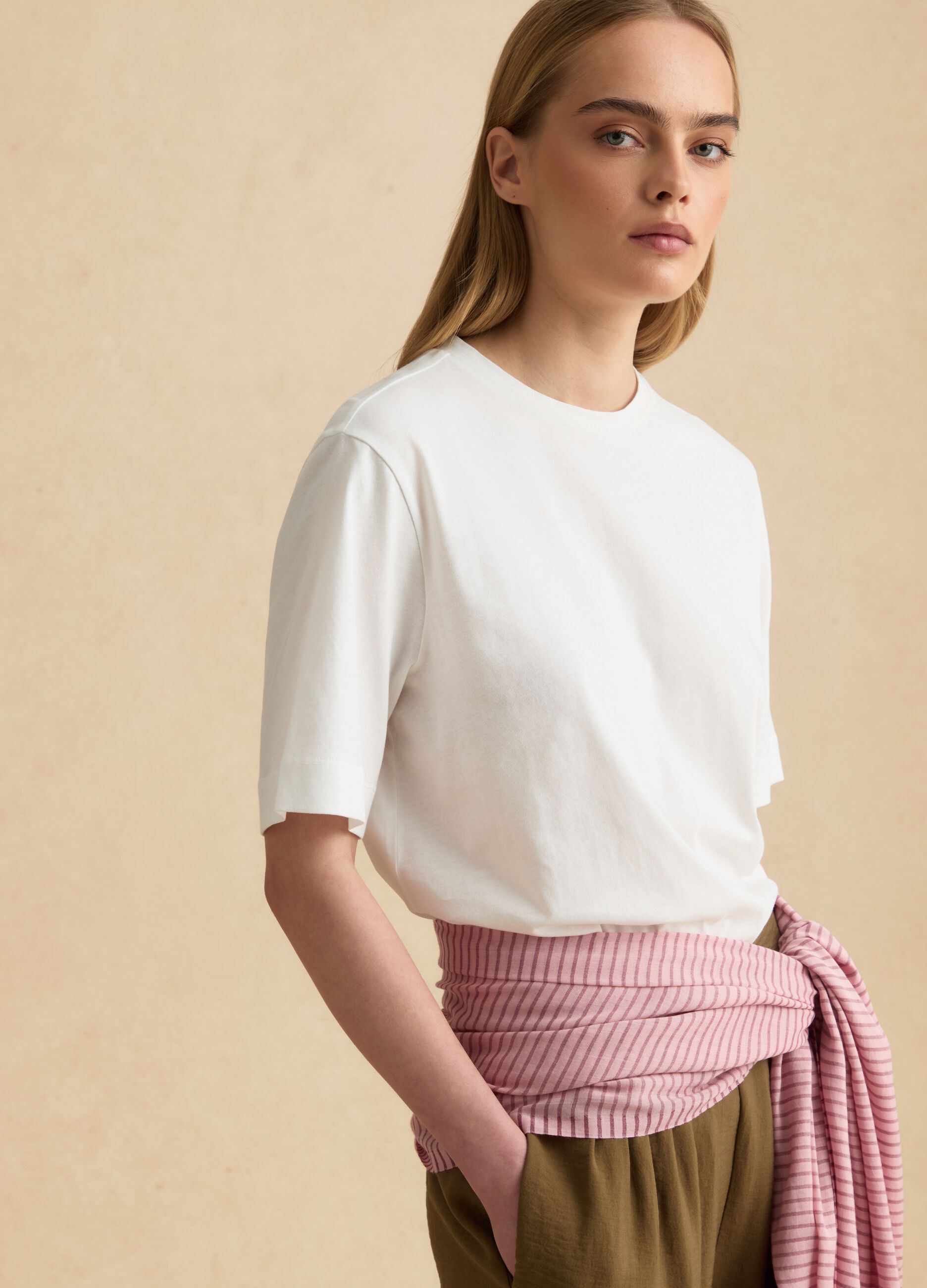 White pure cotton T-shirt