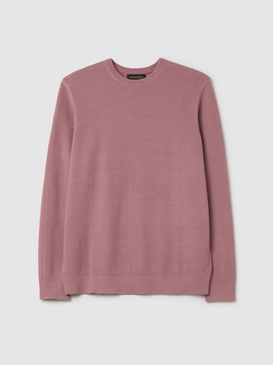 Cotton pullover with wavy trim_4