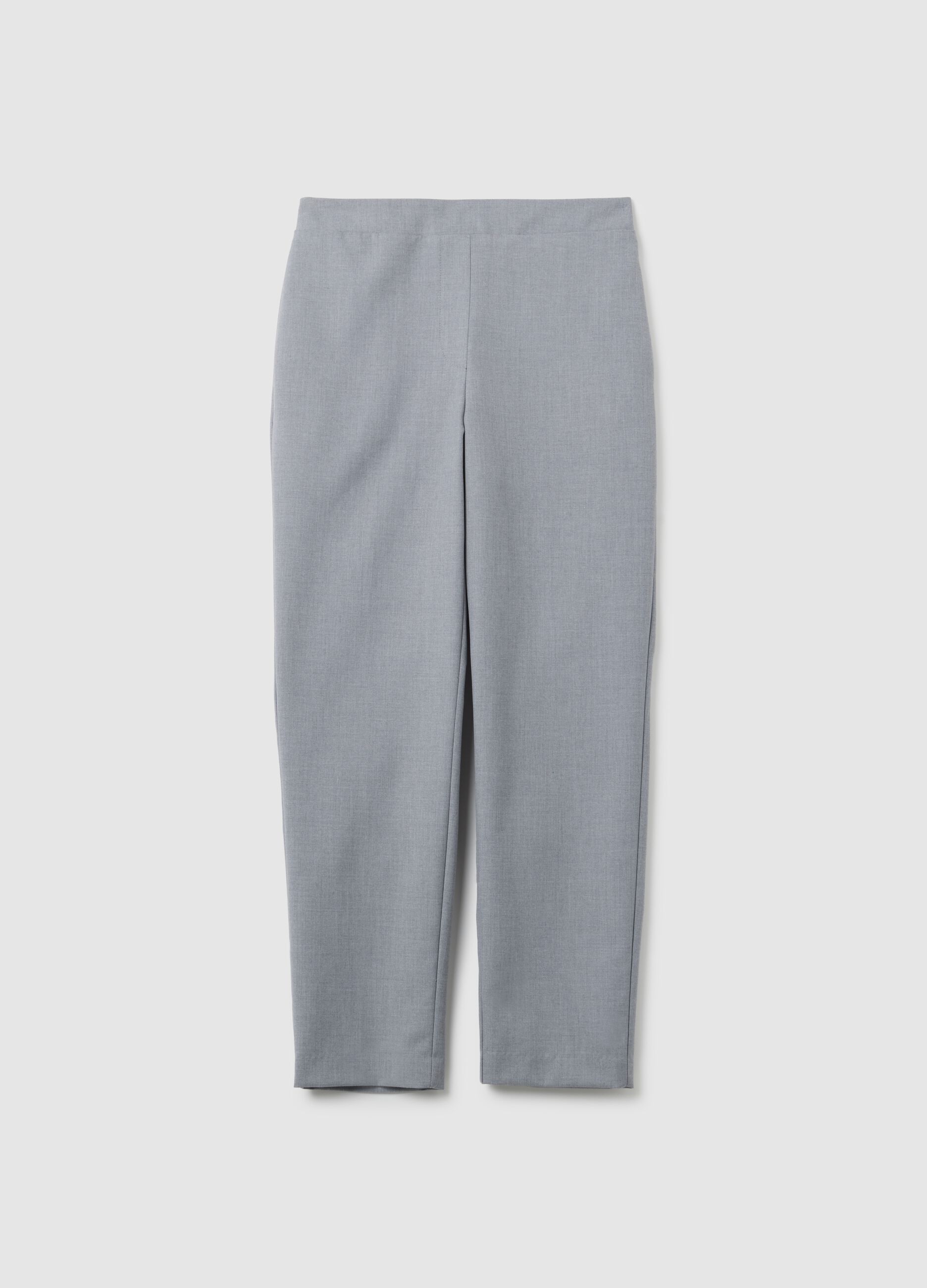 Slim Fit Grey Blend Trousers