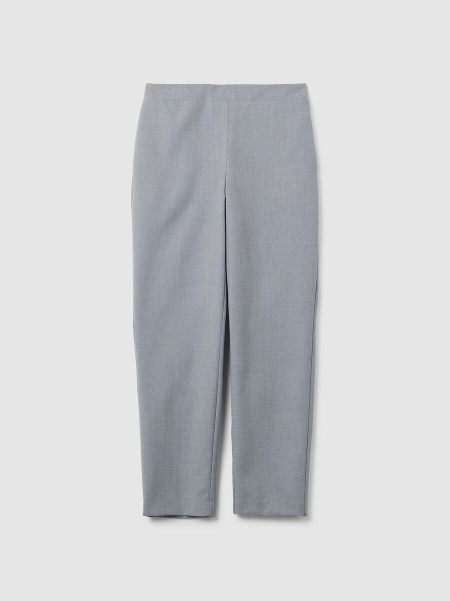 Slim Fit Grey Blend Trousers_4