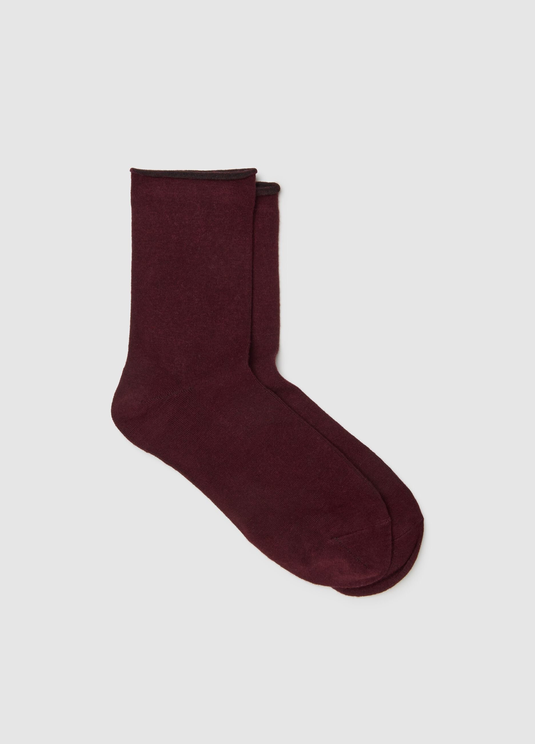 Short red stretchy socks