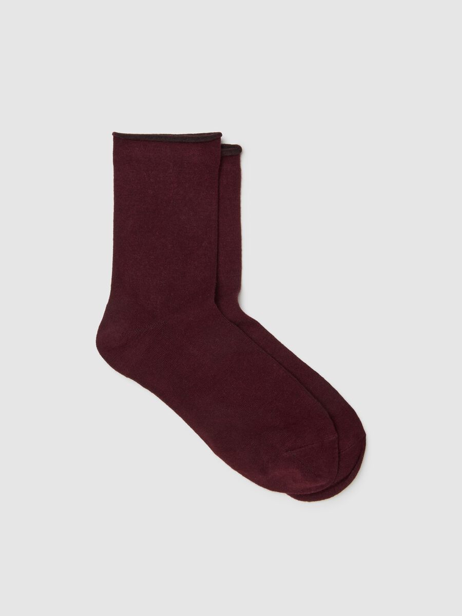 Short red stretchy socks_0