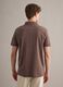 Polo marrone a maniche corte in puro cotone regular fit_3