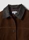 Brown regular-fit shacket with contrast collar_5