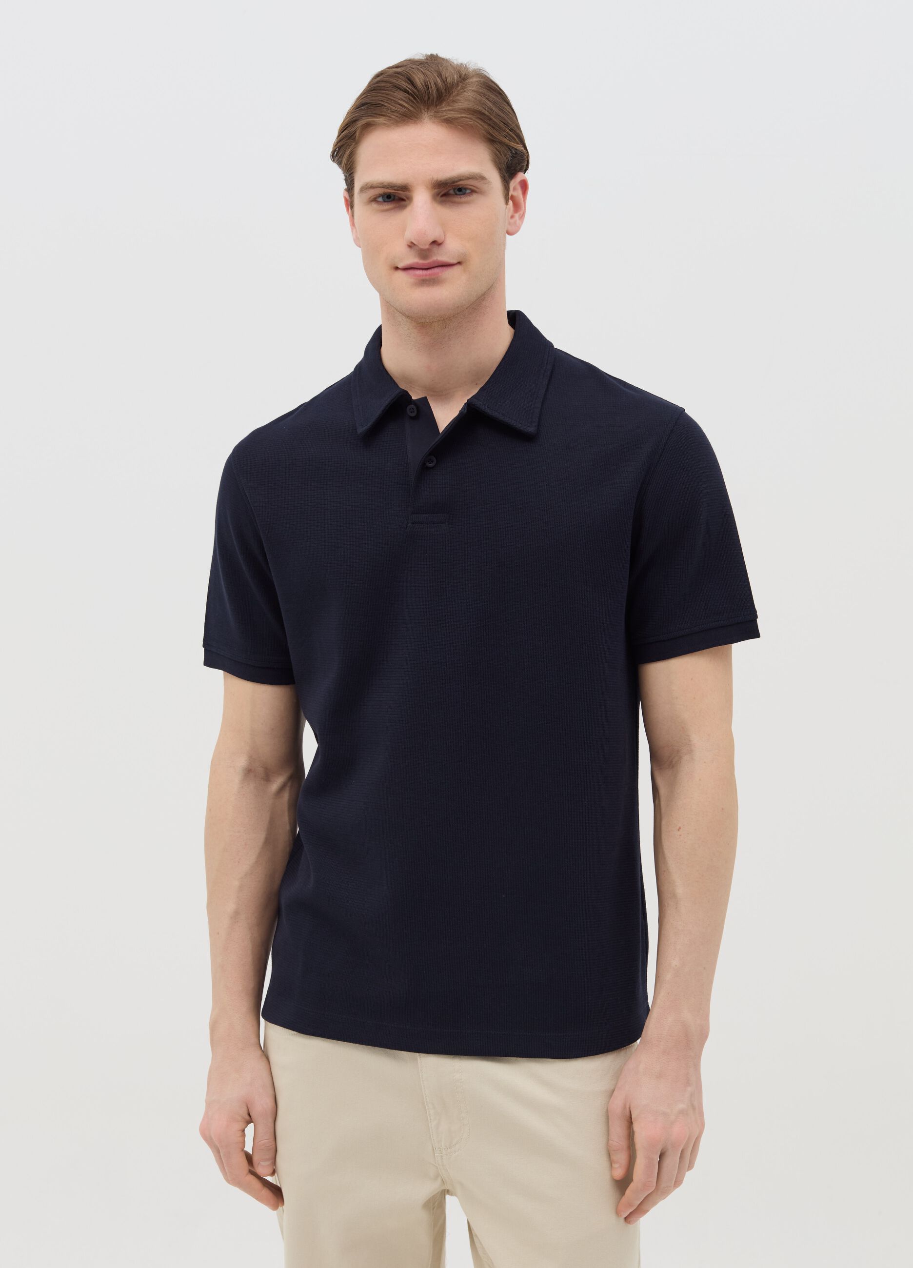 Regular-fit polo shirt in jersey