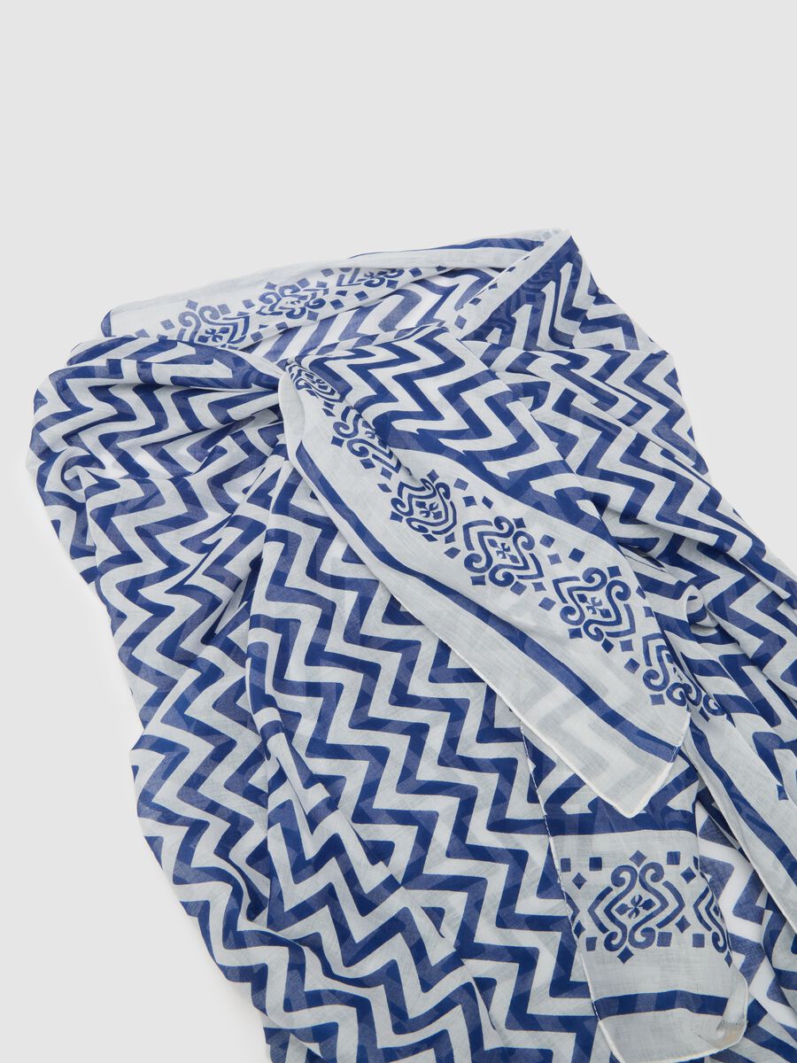 Women's multicolour pure cotton scarf_2