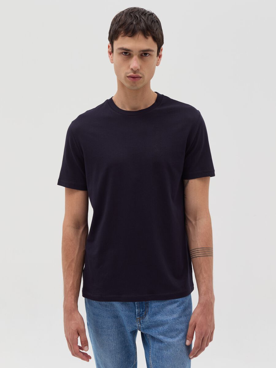 Cotton T-shirt with round neck_0