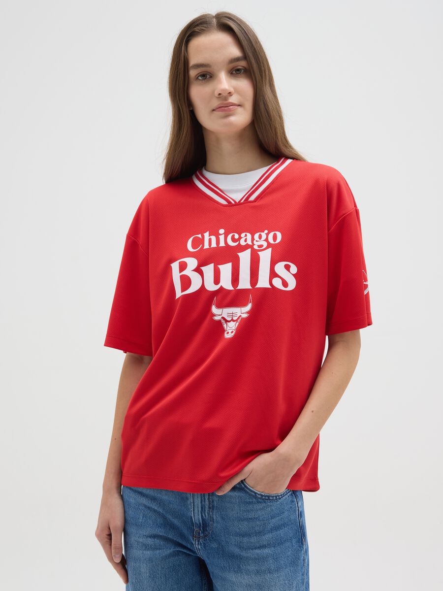 Red Chicago Bulls Short Sleeve Regular Fit T-shirt_0