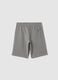 Boys' pure cotton grey shorts with regular fit_4