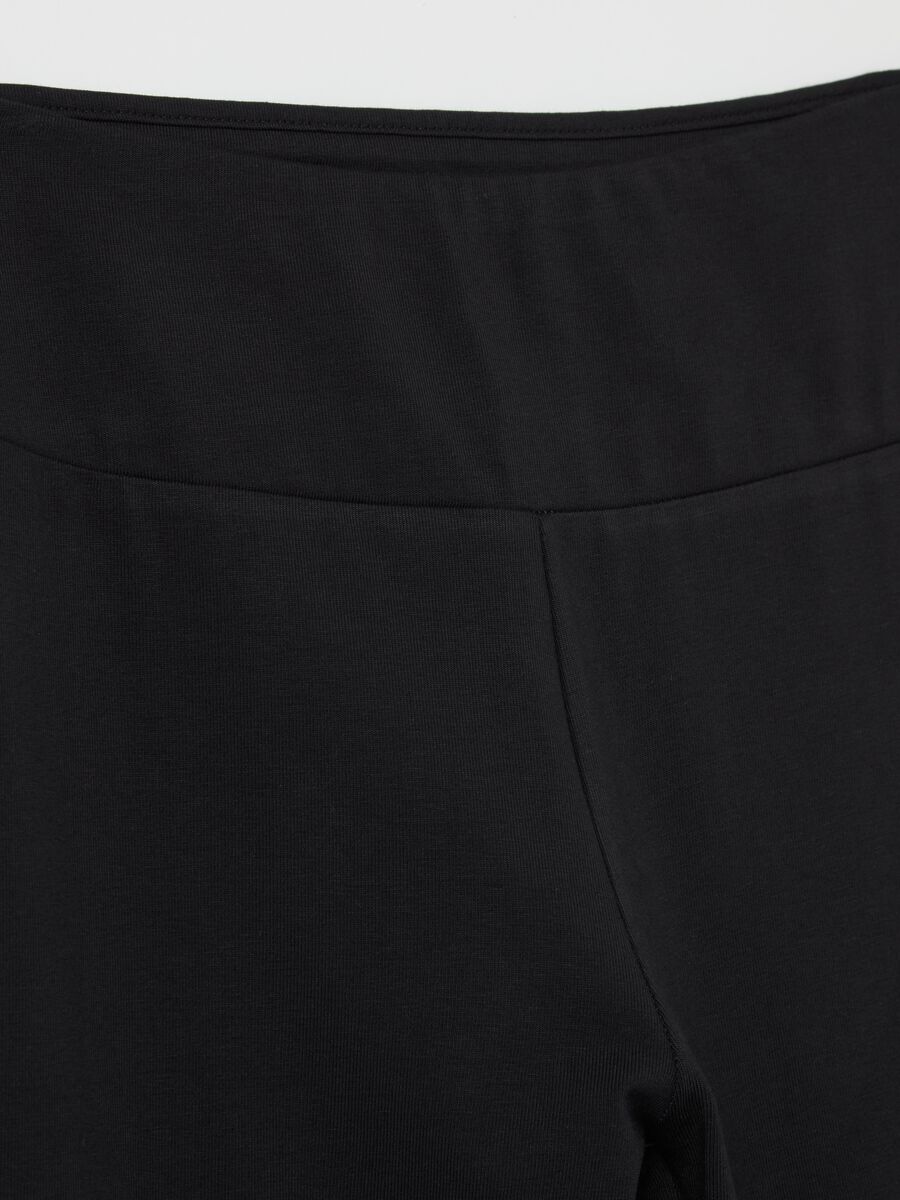 Essential flare-fit stretch cotton leggings_5
